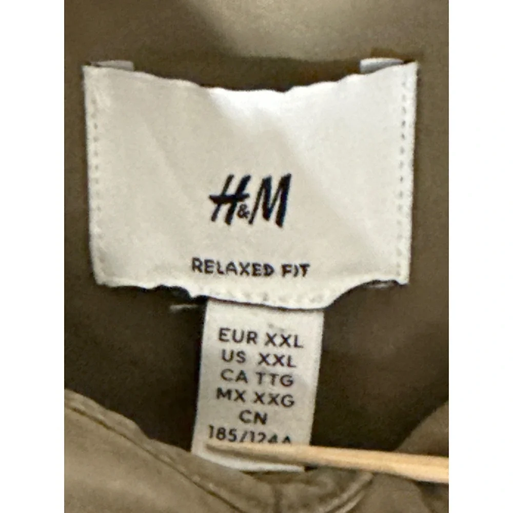 HM Relaxed Fit Short Sleeve Button Down Shirt Mens‎ XXL Tan Cotton P/N 1048599 5